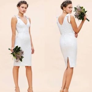 DRESS THE POPULATION White Sequin Dress